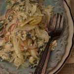 Shaved Fennel, Apple & Red Onion Salad with Buttermilk Blue Cheese Crumbles