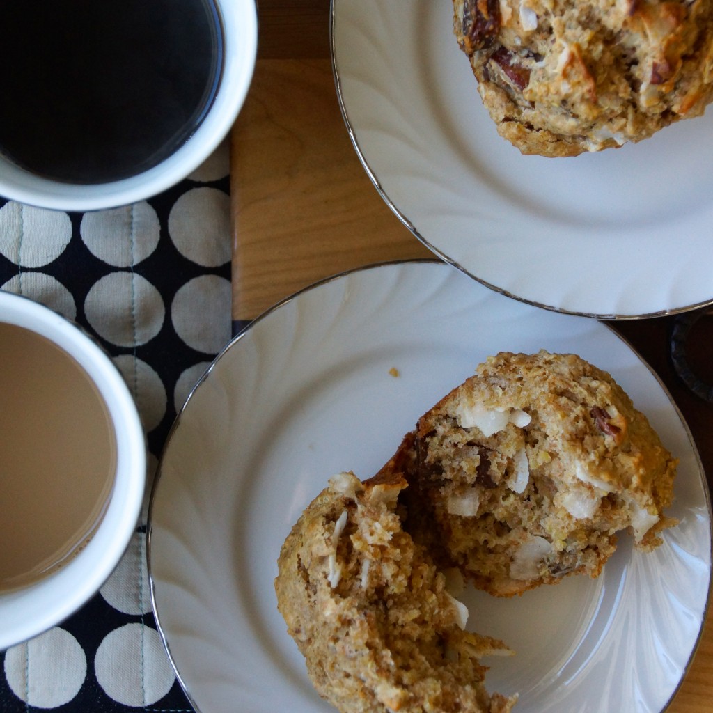 Date, Coconut & Pecan Quinoa Muffins
