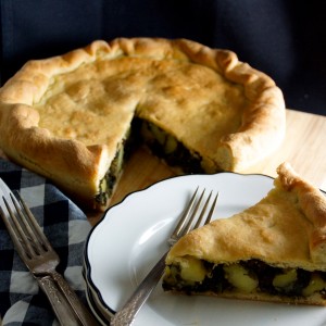 Endive, Potato & Olive Tiella