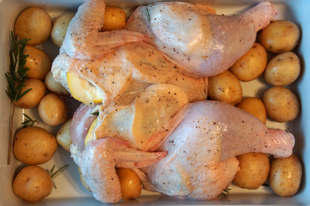Spatchcocked Chicken with Lemon & Rosemary