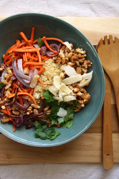Carrot & Quinoa Salad with Roasted Cannellini Beans