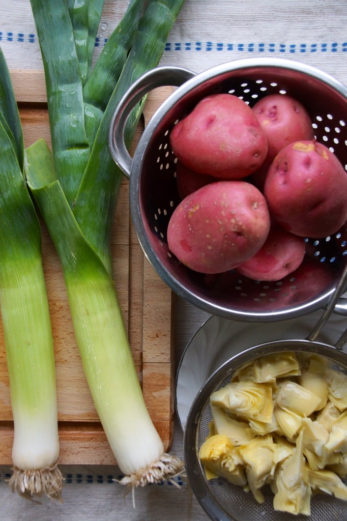 Potato, Leek & Artichoke Soup strawberryplum