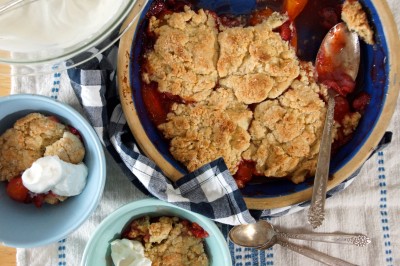 Strawberry Apricot Cobbler