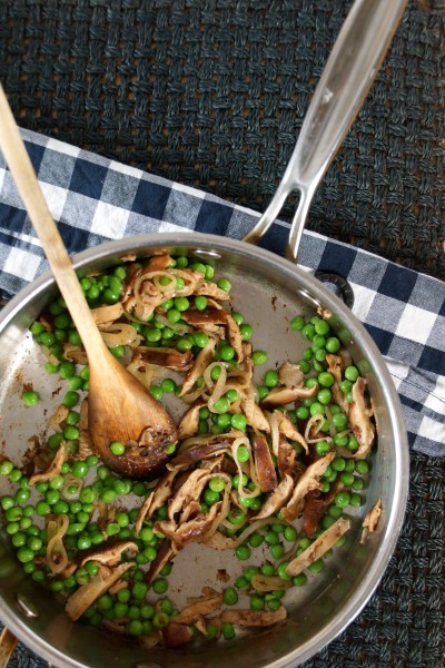 Sauteed Shiitake Mushrooms with Peas