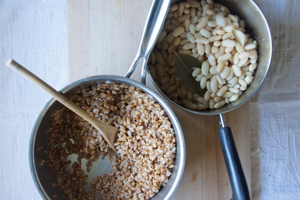 How to Cook Farro & Cannellini Beans