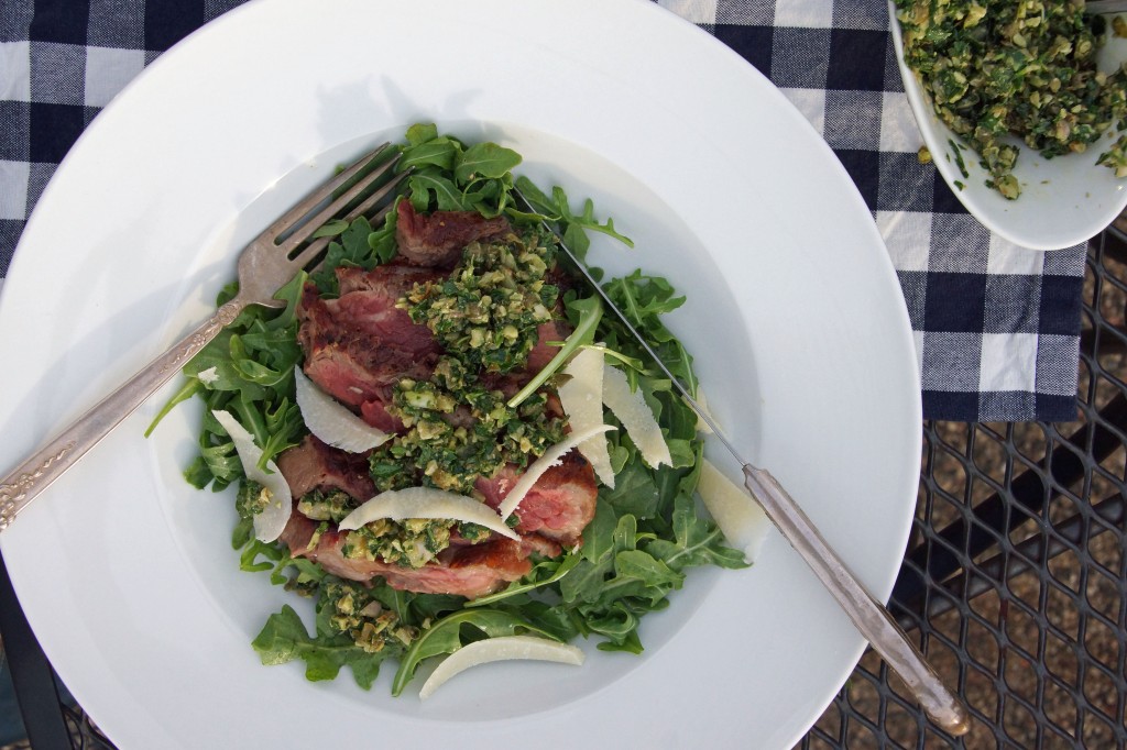 Grilled Steak Salad with Italian Salsa Verde
