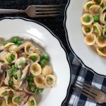 Orecchiette Pasta with Shiitake Mushrooms & Peas