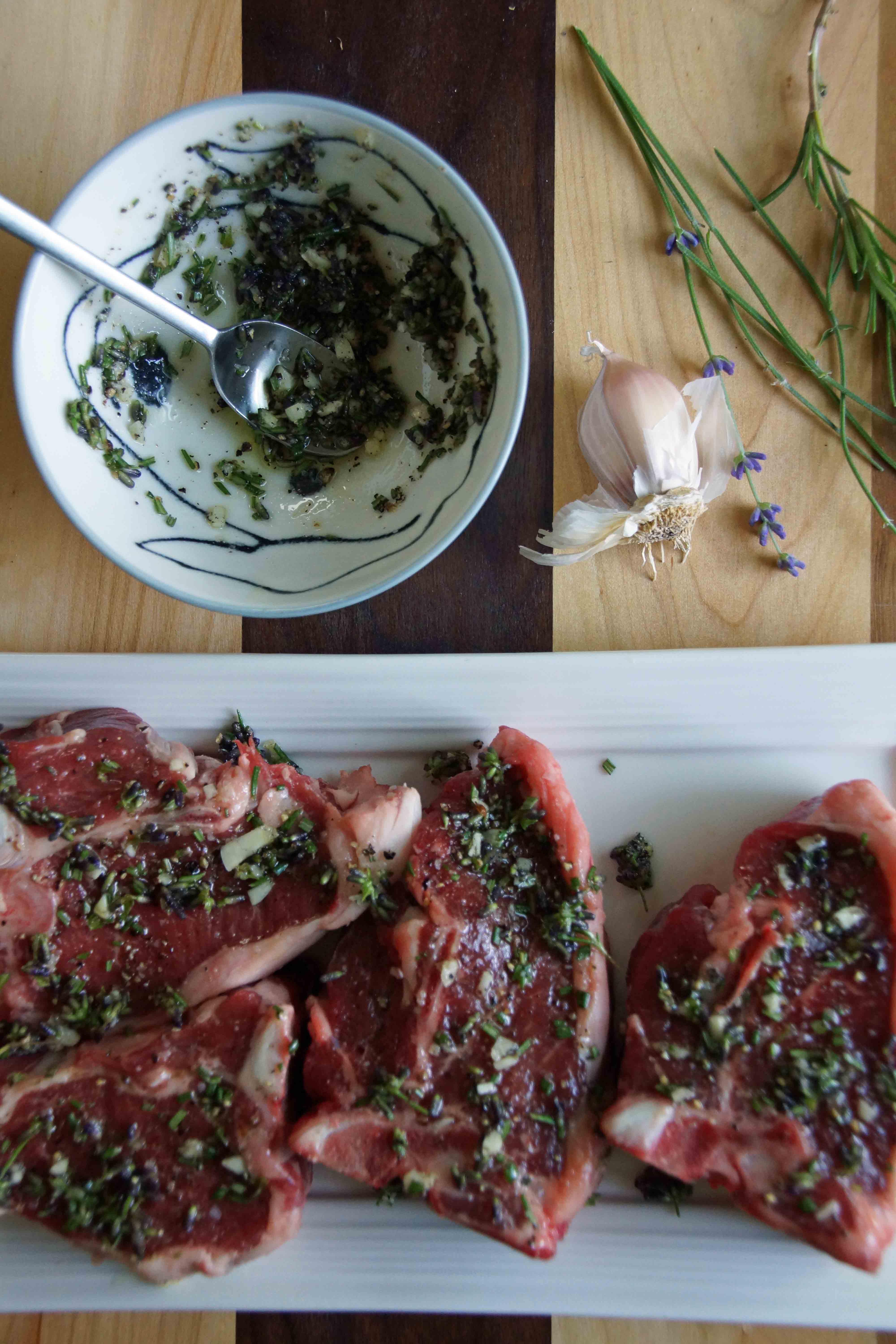 Lavender & Rosemary Rubbed Lamb Chops strawberryplum