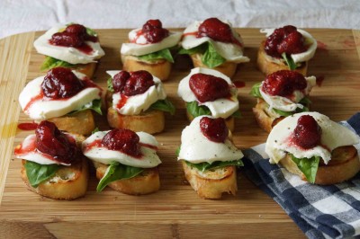 Strawberry, Mozzarella & Basil Bruschetta