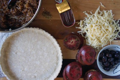 Assembling the Tomato Tart