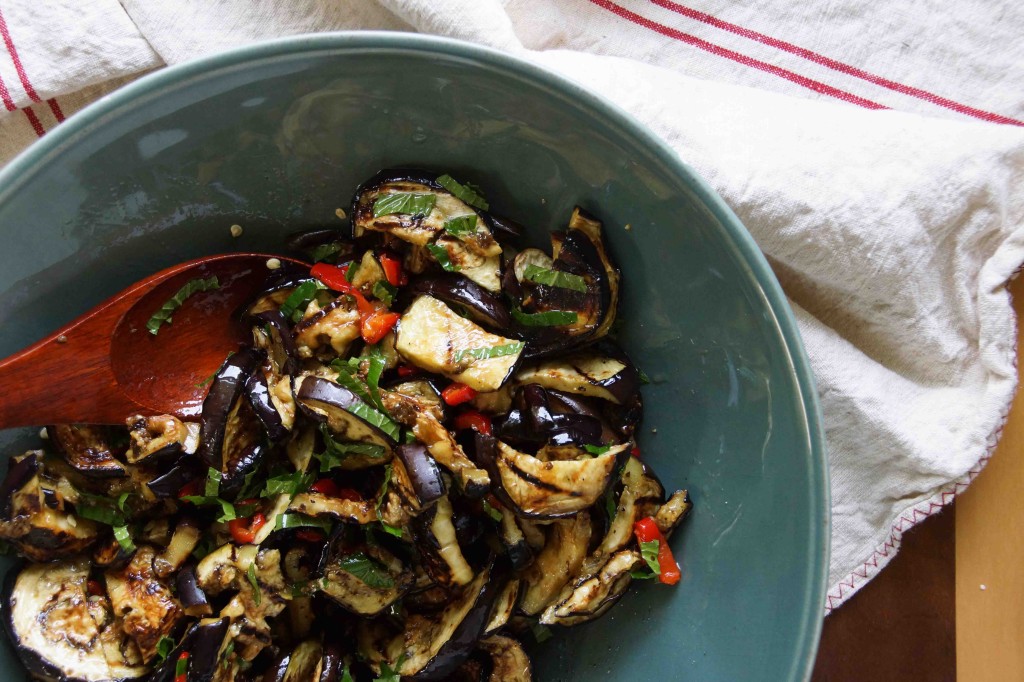 Eggplant Agrodolce with Mint & Peppers