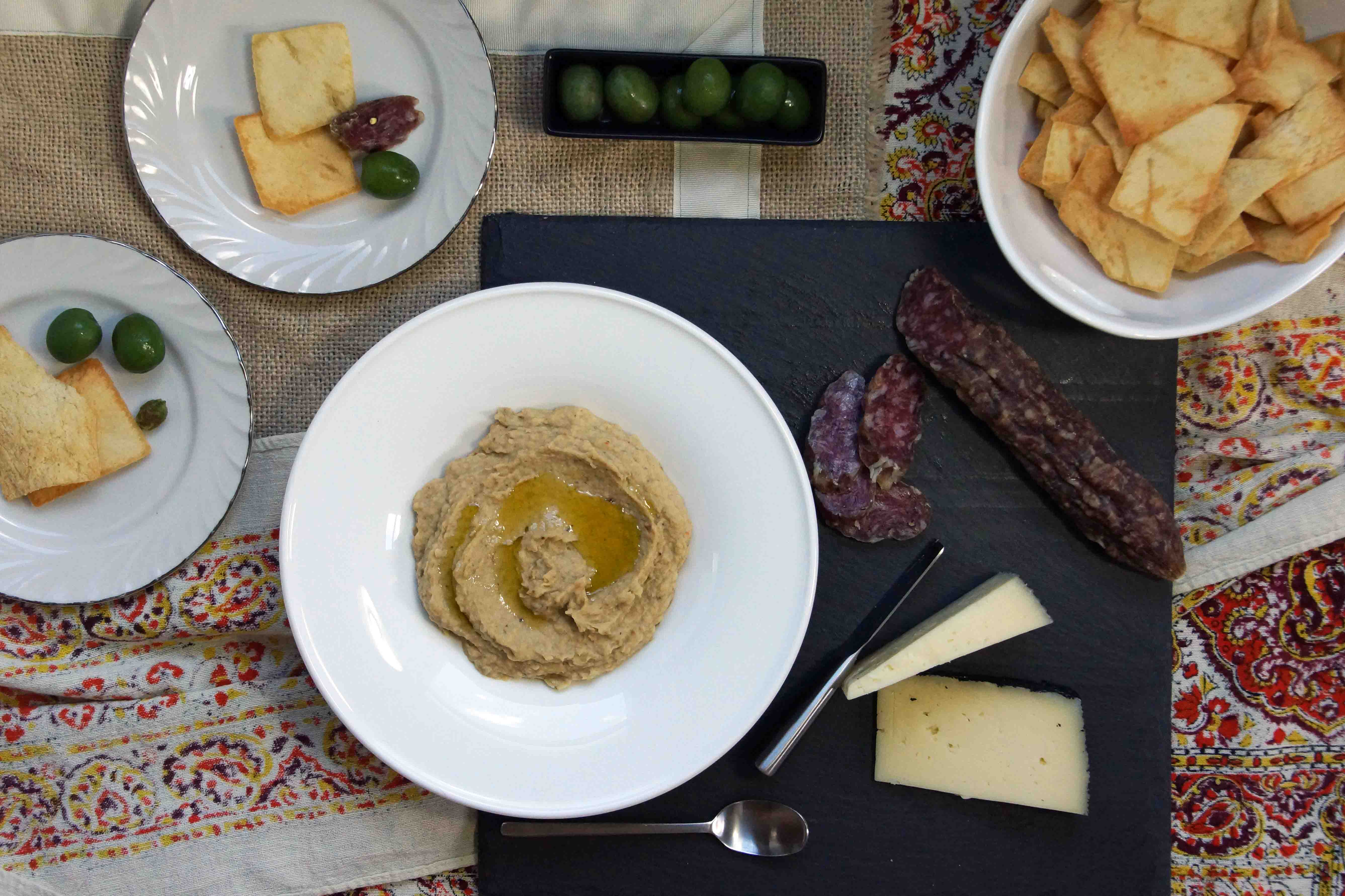 White Bean Dip with Roasted Garlic & Eggplant strawberryplum