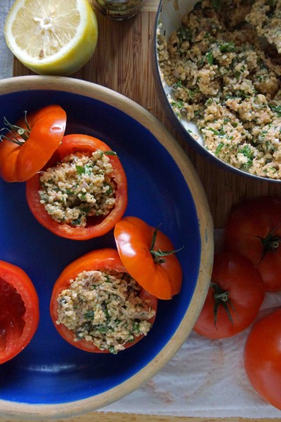 Stuffing the Tomatoes