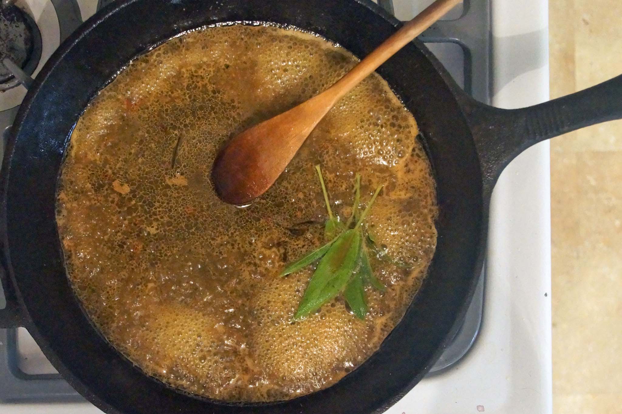 Roast Chicken with Apple Cider Pan Sauce strawberryplum