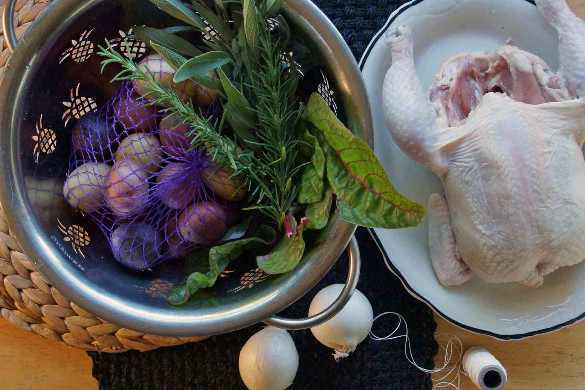 Roast Chicken with Apple Cider Pan Sauce strawberryplum