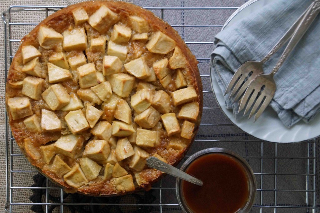 French Apple Cake with Caramel Sauce 2