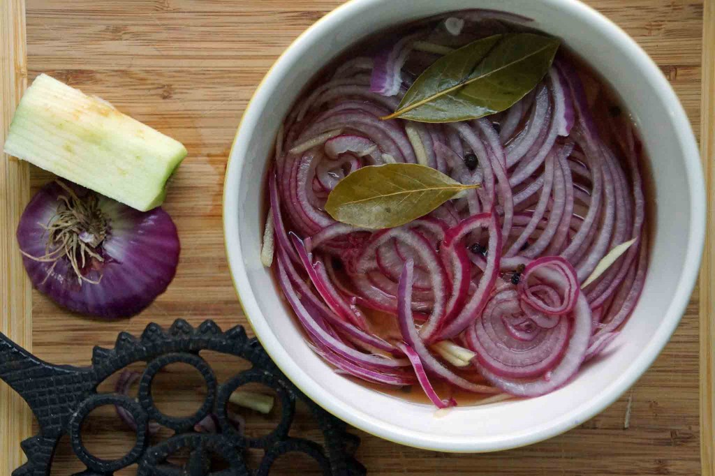 Pickled Red Onions & Apples