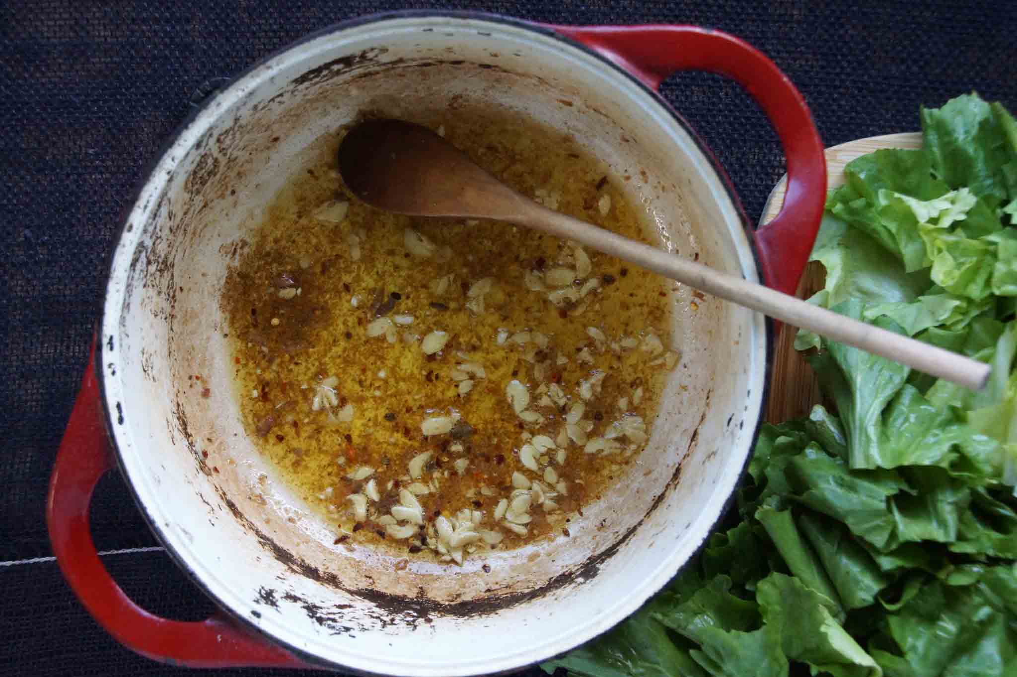 Escarole & Anchovy Soup with Garlic Crostini strawberryplum