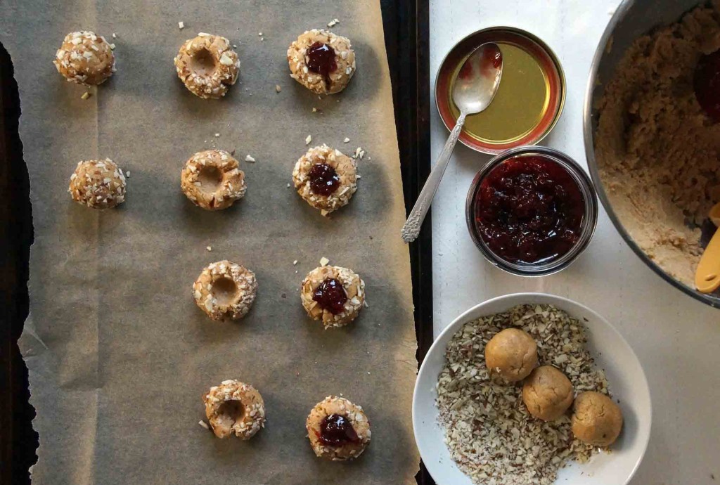 Forming and Filling Thumbprint Cookies
