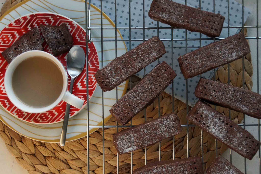 Spiced Chocolate Shortbread Cookies