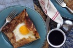Galette Compléte-A Ham & Gruyere Buckwheat Crepe with an Egg