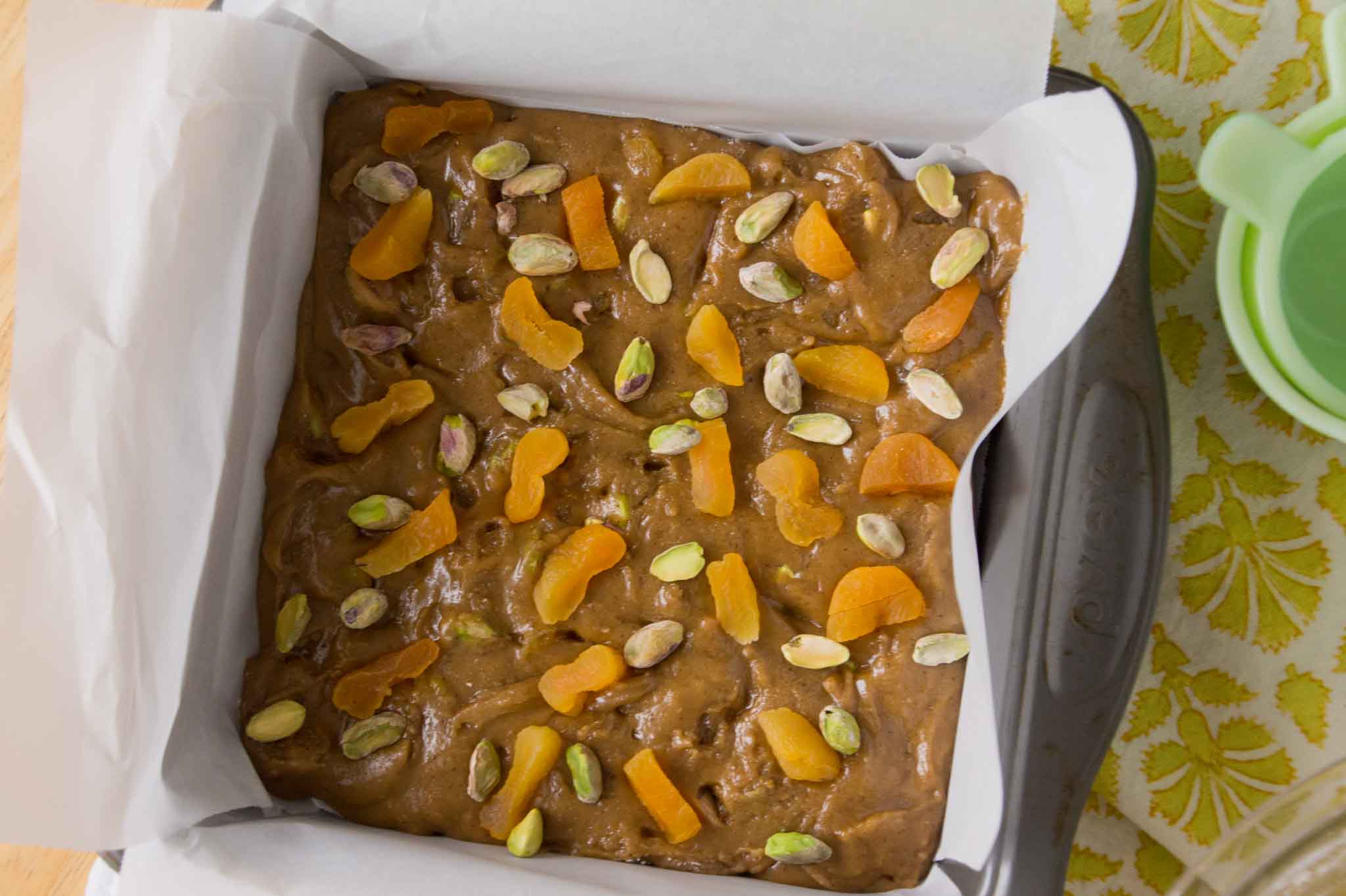 Apricot & Salted Pistachio Brown Butter Blondies strawberryplum