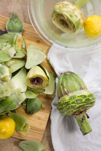 Cleaning Artichokes