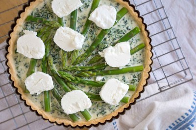 Asparagus, Spinach & Chèvre Tart