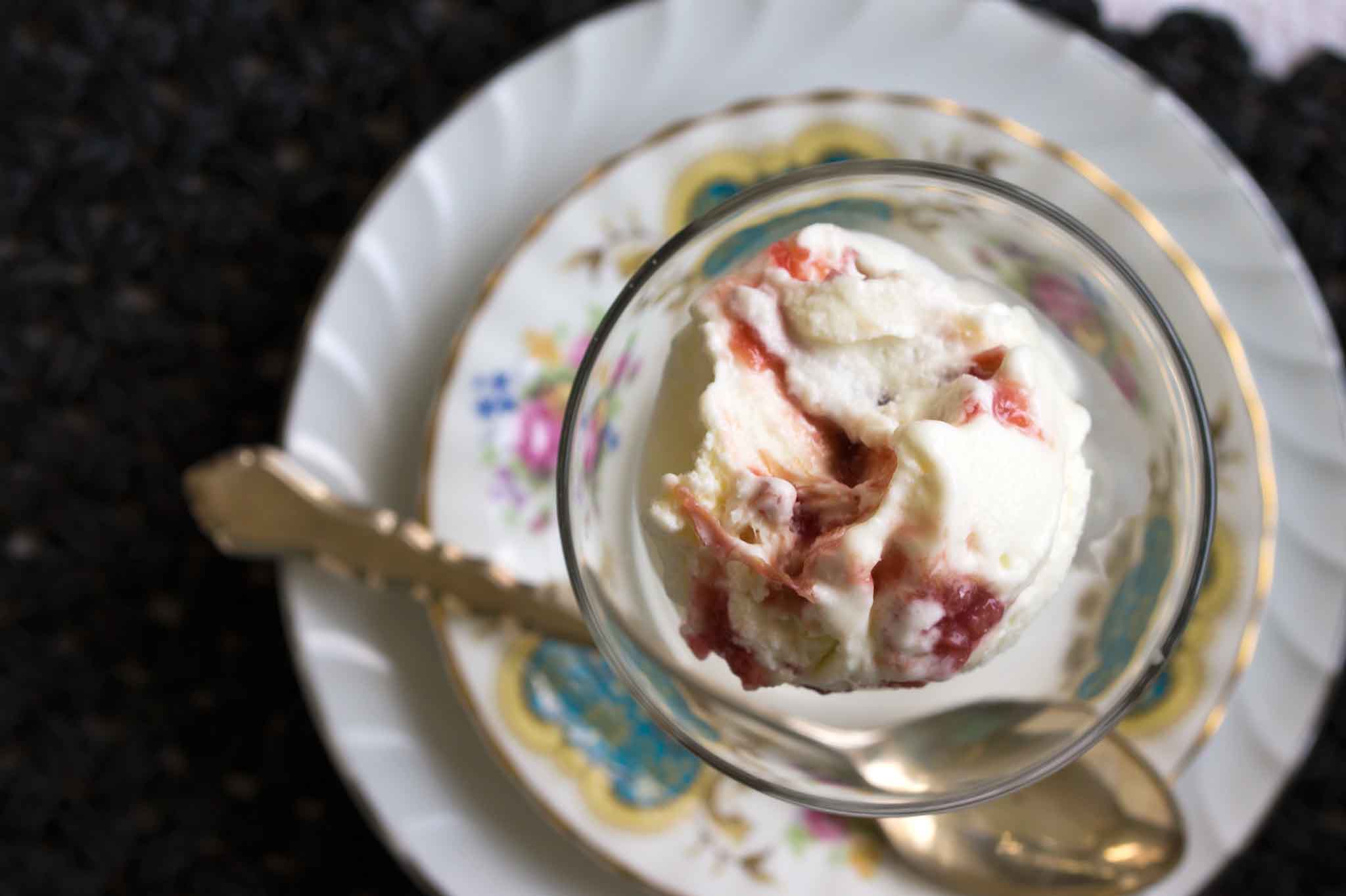 Ginger & Rhubarb Swirl Ice Cream strawberryplum