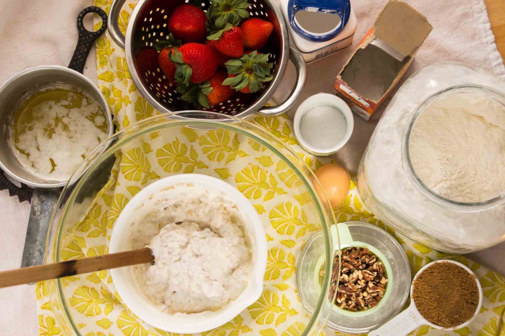 Strawberry Oat Muffin Ingredients